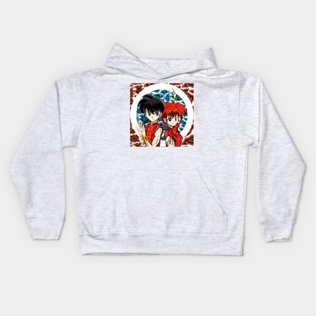 ranma 1/2 the martial artist in china style Kids Hoodie by jorge_lebeau